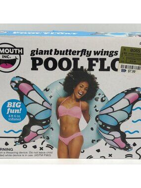 BigMouth Inc. Giant Butterfly Wings Pool Float Inflatable 40"x55"x21" Ages 8+ Mu